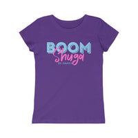 
              purple boomshuga logo tee shirt / t-shirt for kids
            