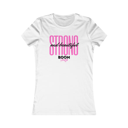 white boomshuga motivational tee shirt for adults women strong and beautiful
