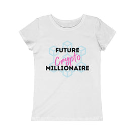 white boomshuga motivational tee shirt for kids future crypto millionaire