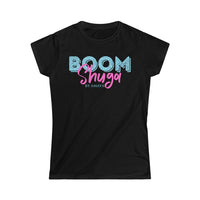
              boomshuga logo tee shirt for adults women black
            